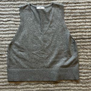 MANGO Grey Sleeveless Sweater Vest